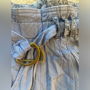 Anthropologie Blue Pull-On Pants